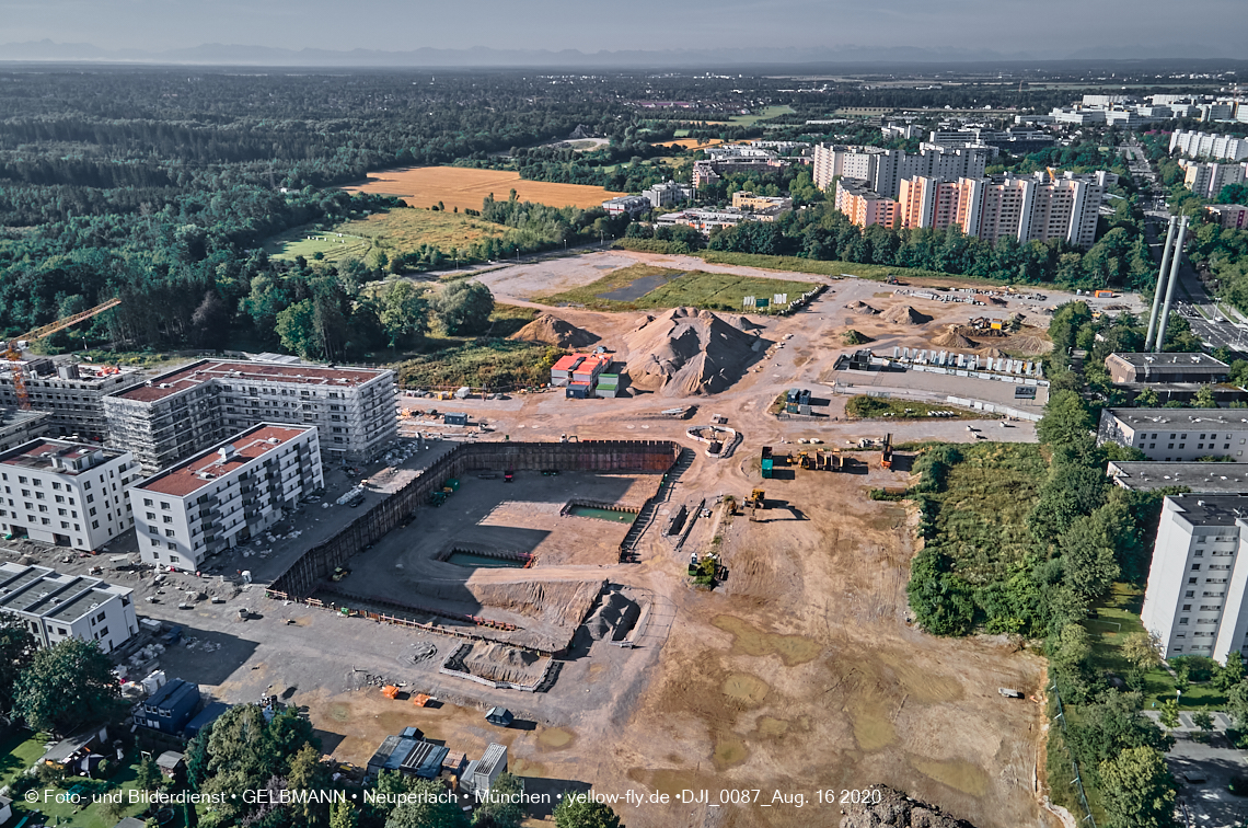 16.08.2020 - Baustelle Alexisquartier in Neuperlach