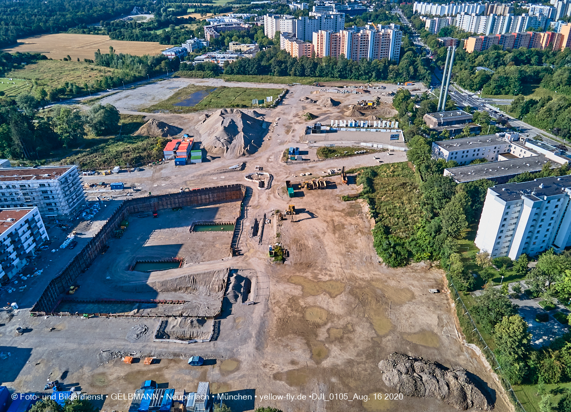 16.08.2020 - Baustelle Alexisquartier in Neuperlach