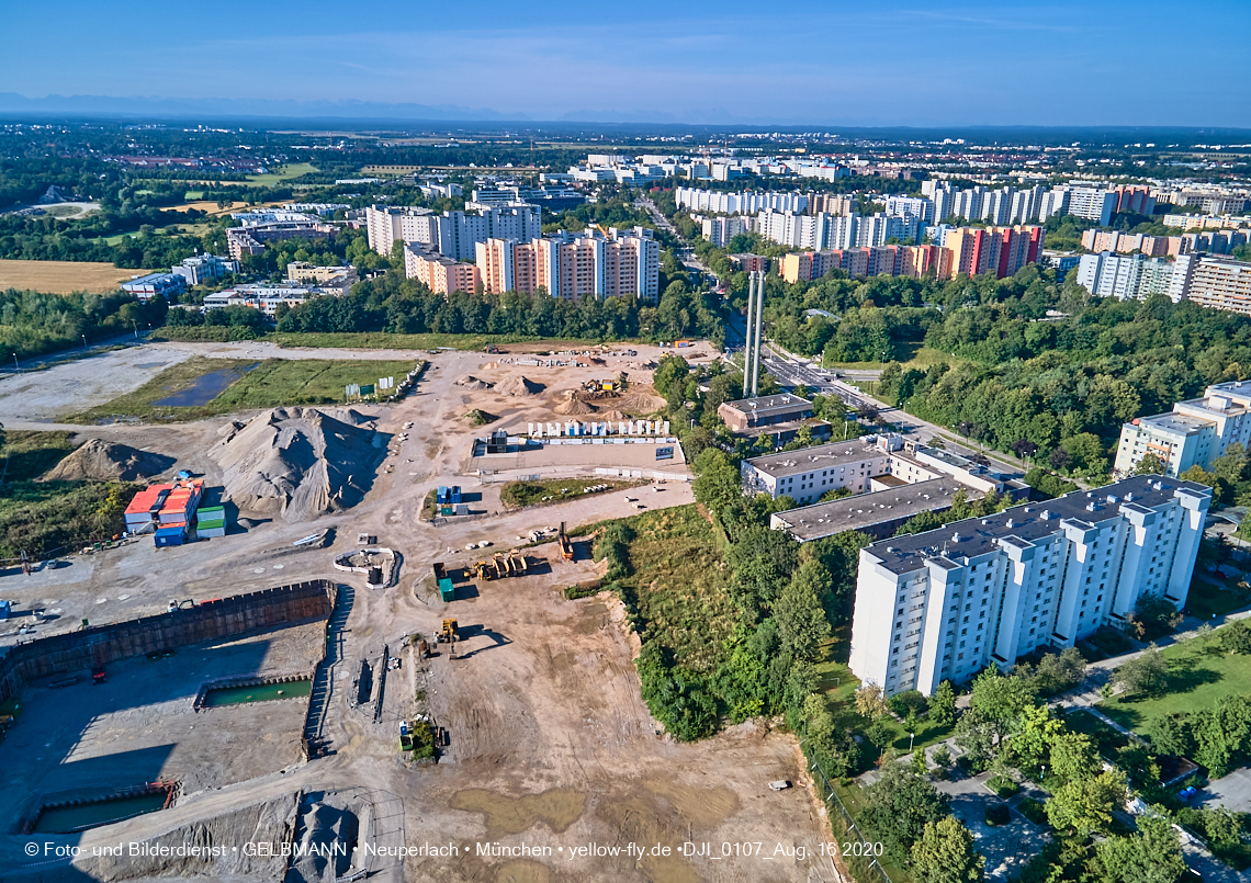 16.08.2020 - Baustelle Alexisquartier in Neuperlach