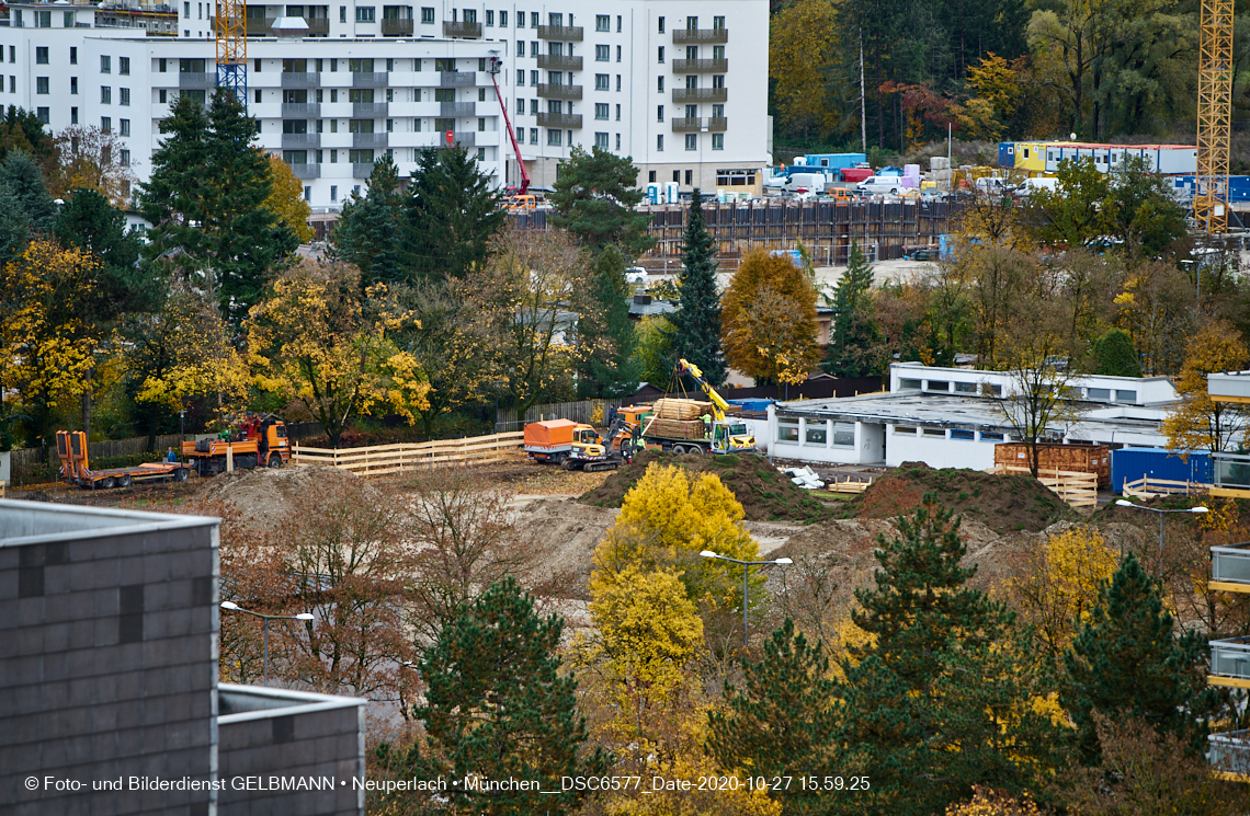 27.10.2020 - Burgfotos vom Bauplatz der Grundschule in Neuperlach in München