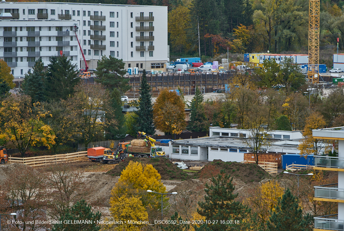 27.10.2020 - Burgfotos vom Bauplatz der Grundschule in Neuperlach in München