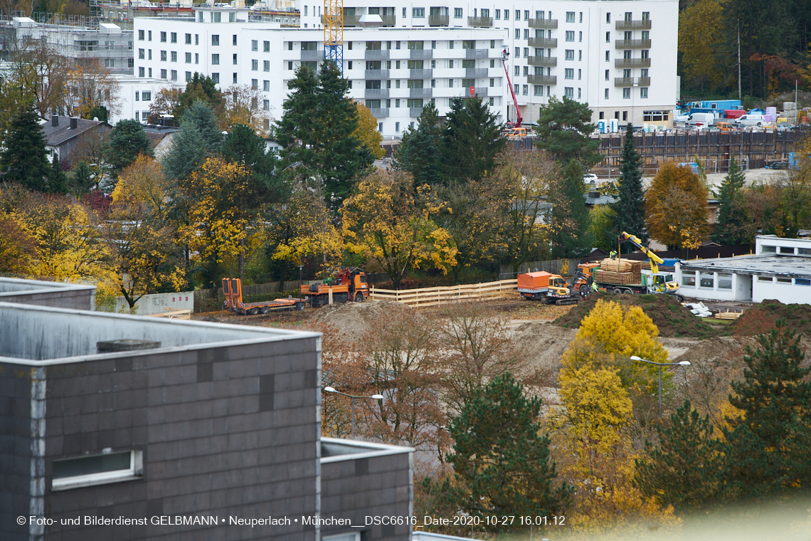 27.10.2020 - Burgfotos vom Bauplatz der Grundschule in Neuperlach in München