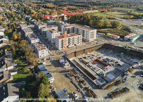 31.10.2020 - DEMOS-Baustelle und BayernHeim-Baustelle Alexiqauartier in Neuperlach 31.10.2020 - DEMOS-Baustelle und BayernHeim-Baustelle Alexiqauartier in Neuperlach