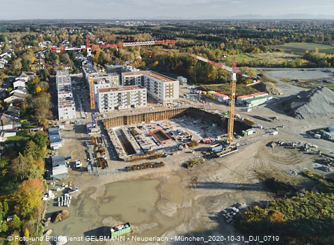 31.10.2020 - DEMOS-Baustelle und BayernHeim-Baustelle Alexiqauartier in Neuperlach 31.10.2020 - DEMOS-Baustelle und BayernHeim-Baustelle Alexiqauartier in Neuperlach