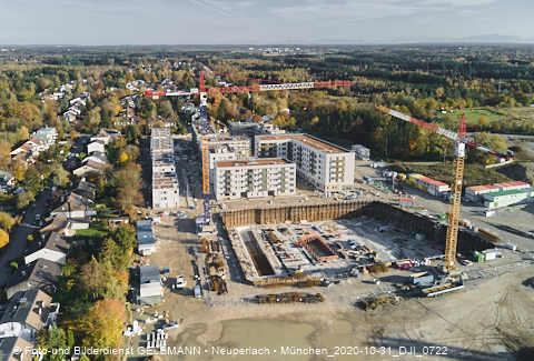 31.10.2020 - DEMOS-Baustelle und BayernHeim-Baustelle Alexiqauartier in Neuperlach 31.10.2020 - DEMOS-Baustelle und BayernHeim-Baustelle Alexiqauartier in Neuperlach