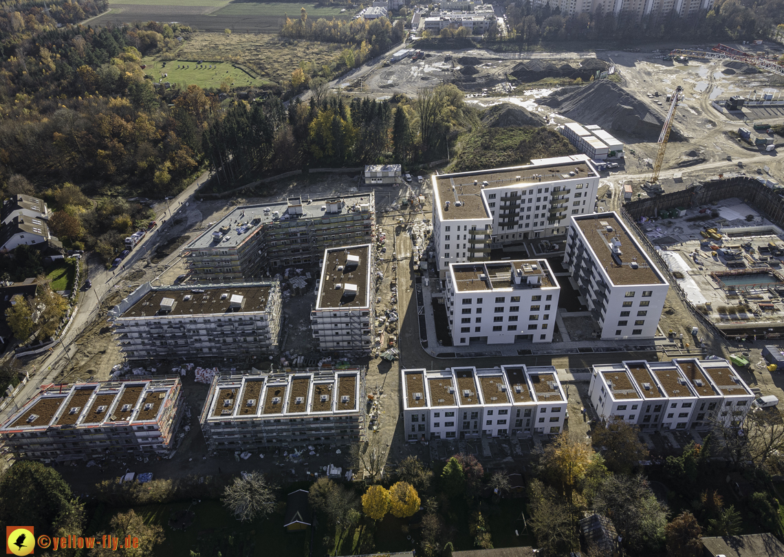 07.11.2020 - Baustelle Alexisqaurtier und Pandion Verde am Karl-Marx-Ring in Neuperlach