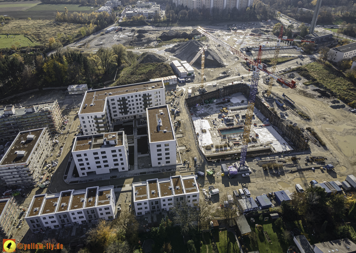 07.11.2020 - Baustelle Alexisqaurtier und Pandion Verde am Karl-Marx-Ring in Neuperlach