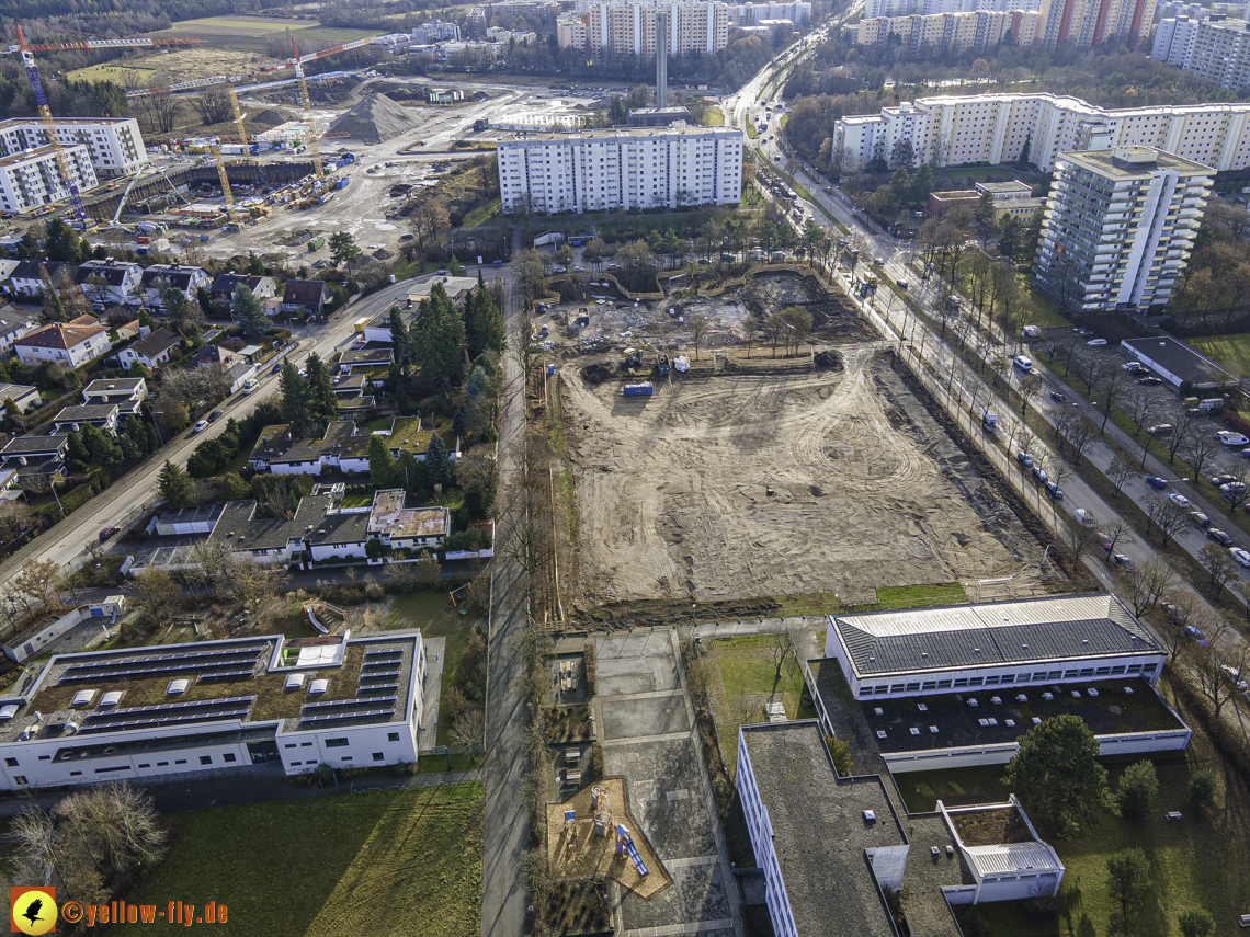 14.12.2020 - Baustelle zur Grundschule am Karl-Marx-Ring in Neuperlach