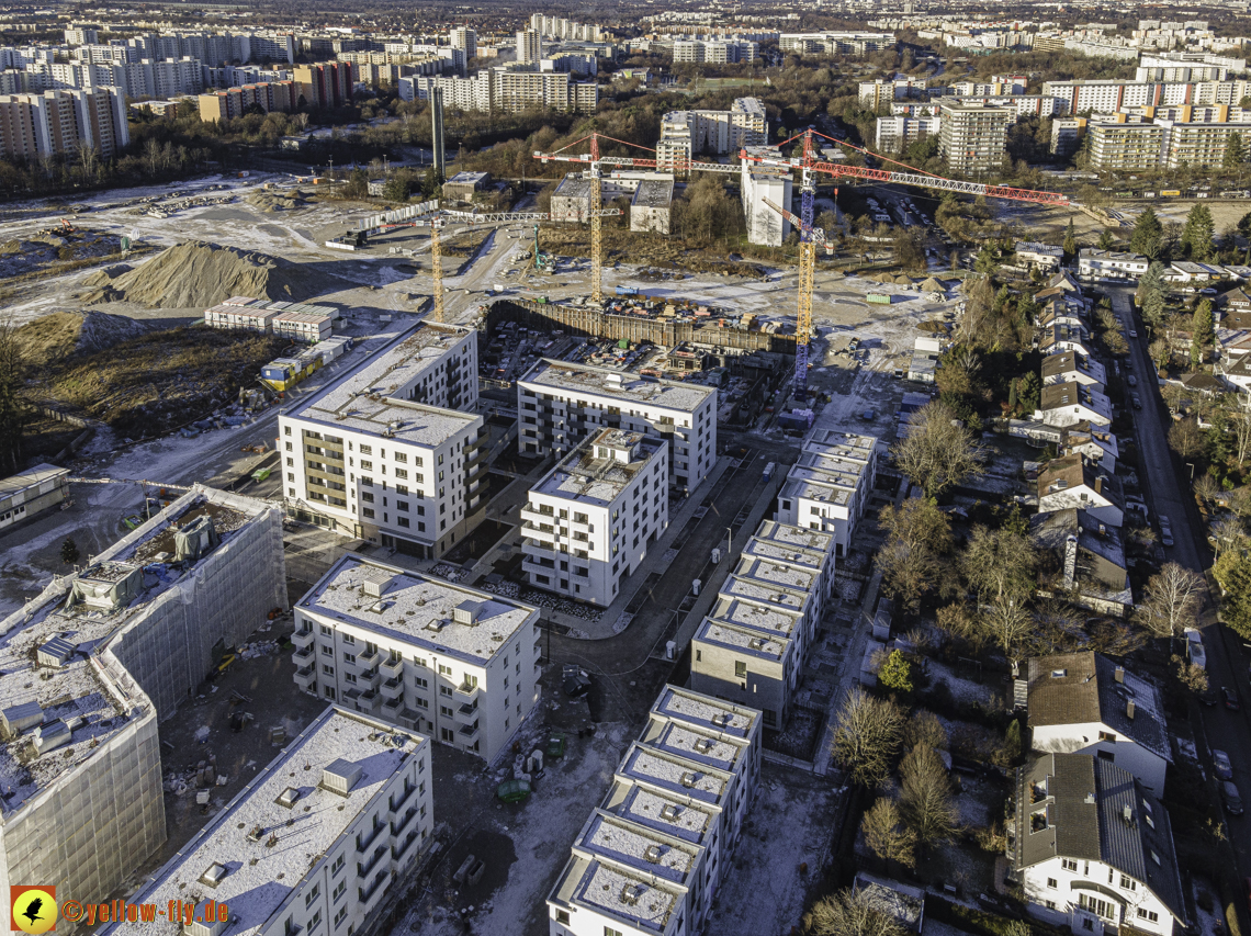 31.12.2020 - Baustelle Alexisquartier und PandionVerde in Neuperlach 31.12.2020 - Baustelle Alexisquartier und PandionVerde in Neuperlach