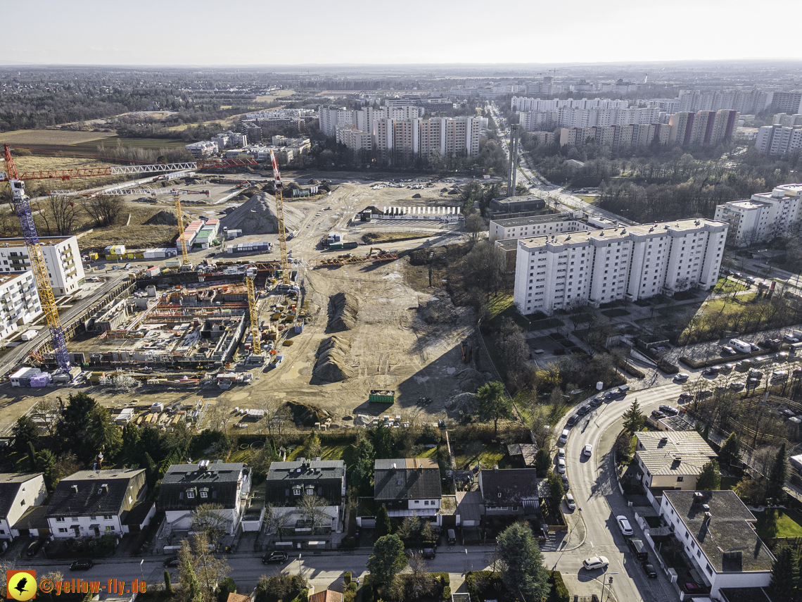 06.03.2021 - Baustelle PandionVerde und Baugruben in Neuperlach 06.03.2021 - Baustelle PandionVerde und Baugruben in Neuperlach