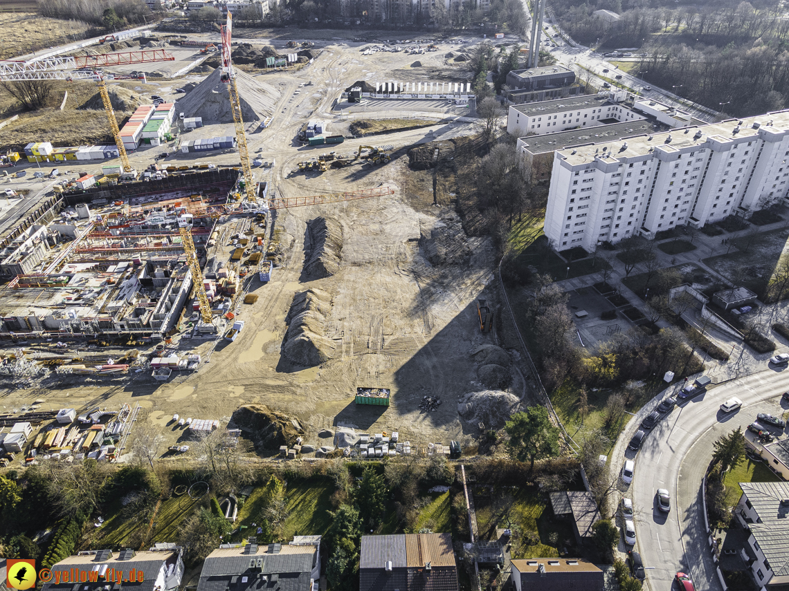 06.03.2021 - Baustelle PandionVerde und Baugruben in Neuperlach 06.03.2021 - Baustelle PandionVerde und Baugruben in Neuperlach