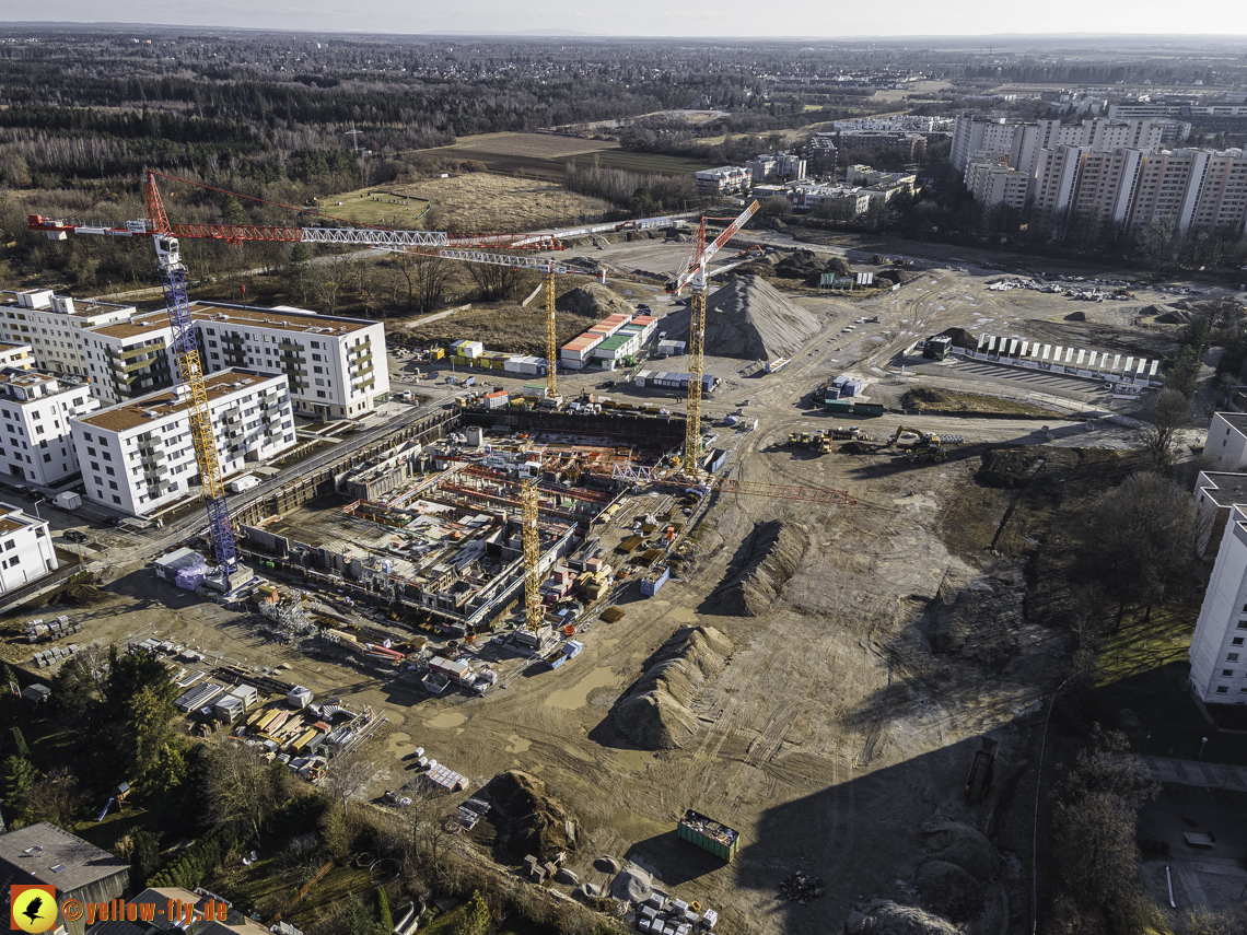 06.03.2021 - Baustelle PandionVerde und Baugruben in Neuperlach 06.03.2021 - Baustelle PandionVerde und Baugruben in Neuperlach
