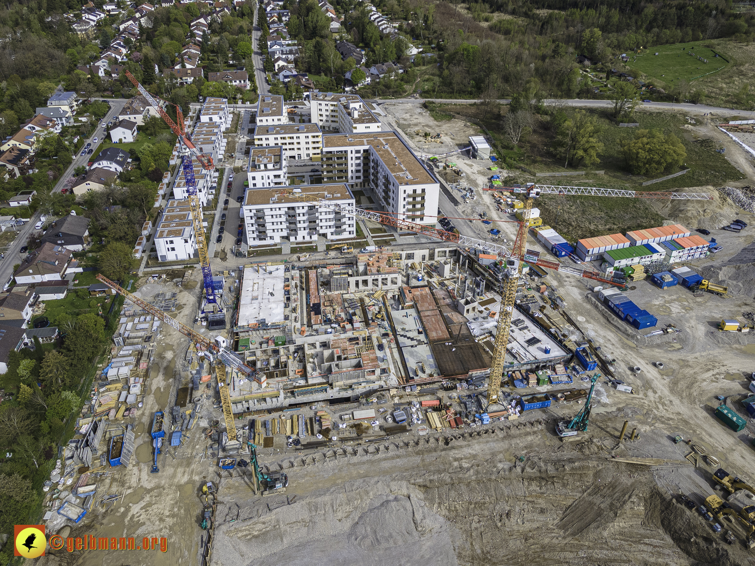 08.05.2021 - Luftbilder der Baustelle Alexisquart und Pandion Verde in Neuperlach 08.05.2021 - Luftbilder der Baustelle Alexisquart und Pandion Verde in Neuperlach