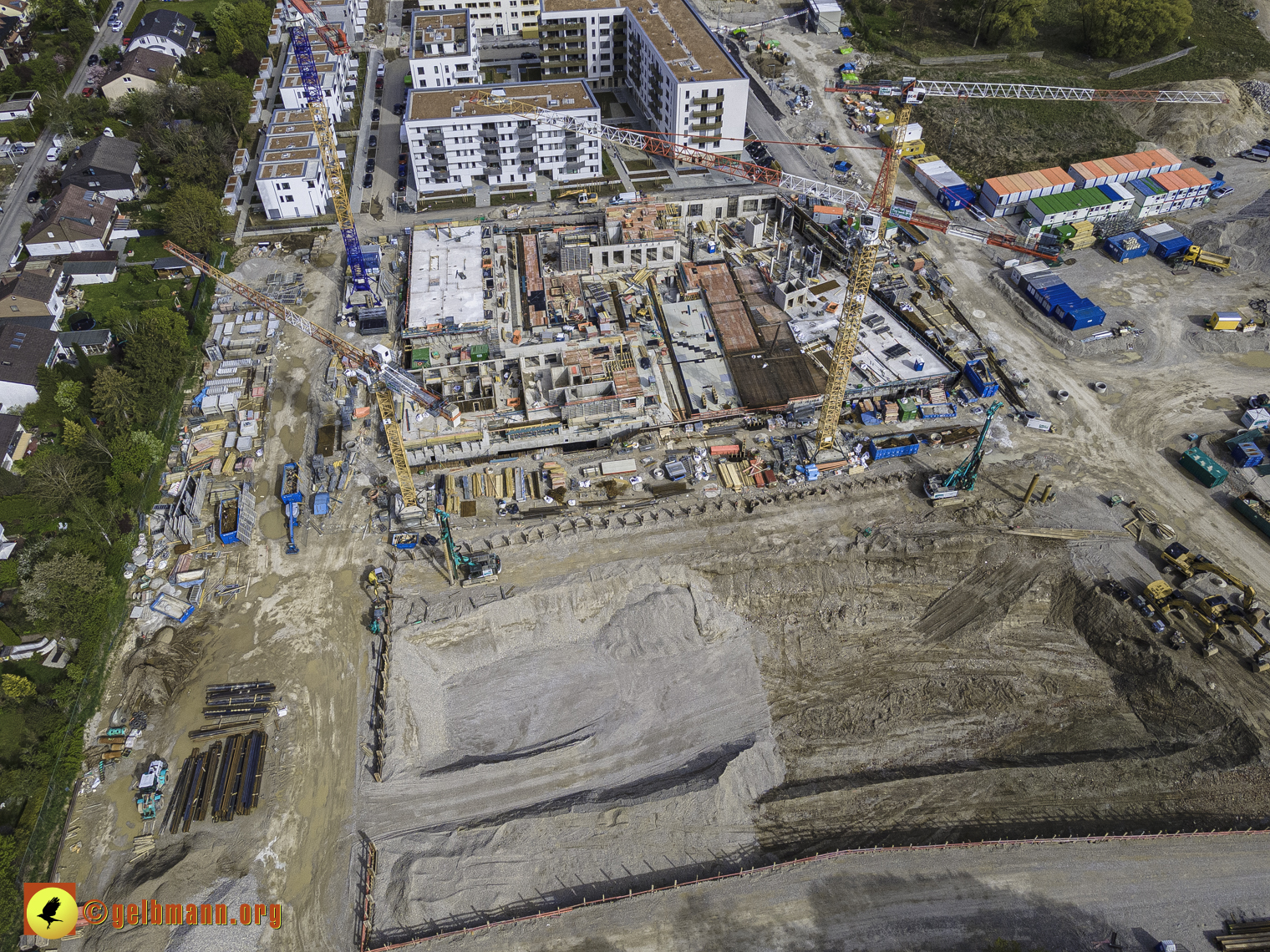 08.05.2021 - Luftbilder der Baustelle Alexisquart und Pandion Verde in Neuperlach 08.05.2021 - Luftbilder der Baustelle Alexisquart und Pandion Verde in Neuperlach