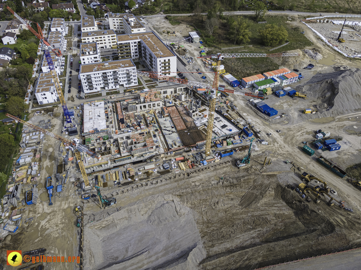 08.05.2021 - Luftbilder der Baustelle Alexisquart und Pandion Verde in Neuperlach 08.05.2021 - Luftbilder der Baustelle Alexisquart und Pandion Verde in Neuperlach