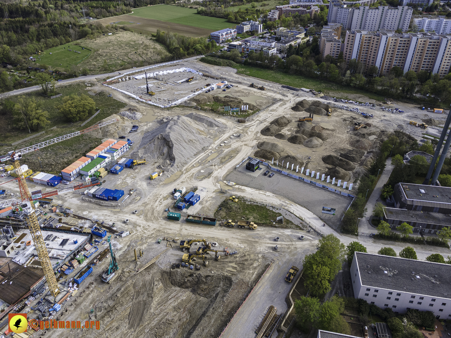 08.05.2021 - Luftbilder der Baustelle Alexisquart und Pandion Verde in Neuperlach 08.05.2021 - Luftbilder der Baustelle Alexisquart und Pandion Verde in Neuperlach
