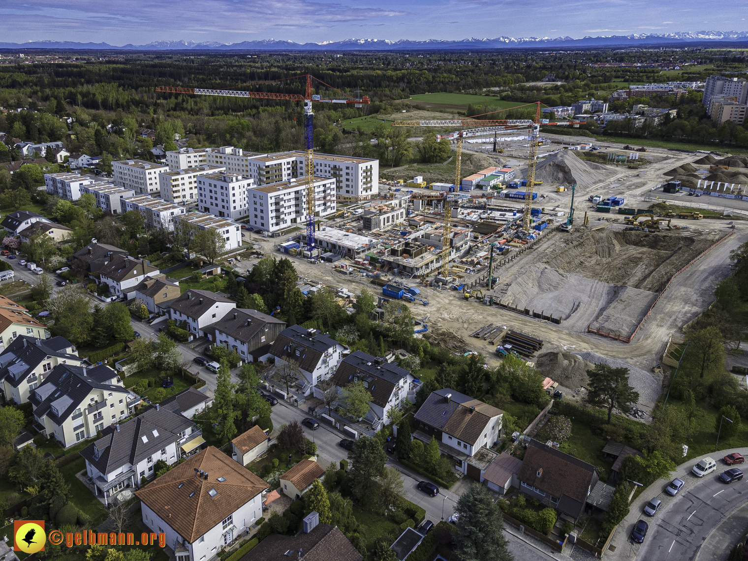 08.05.2021 - Luftbilder der Baustelle Alexisquart und Pandion Verde in Neuperlach 08.05.2021 - Luftbilder der Baustelle Alexisquart und Pandion Verde in Neuperlach