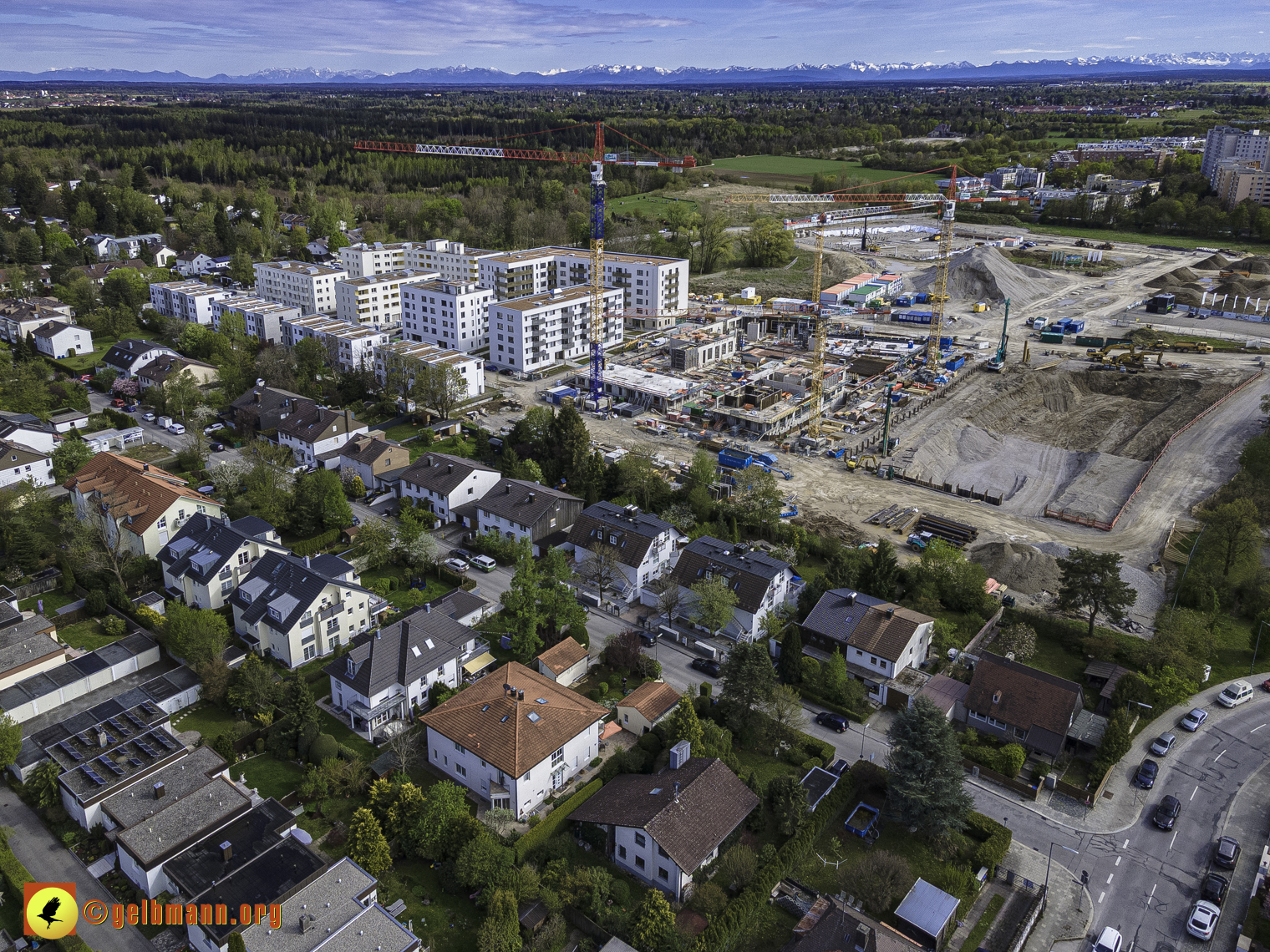 08.05.2021 - Luftbilder der Baustelle Alexisquart und Pandion Verde in Neuperlach 08.05.2021 - Luftbilder der Baustelle Alexisquart und Pandion Verde in Neuperlach