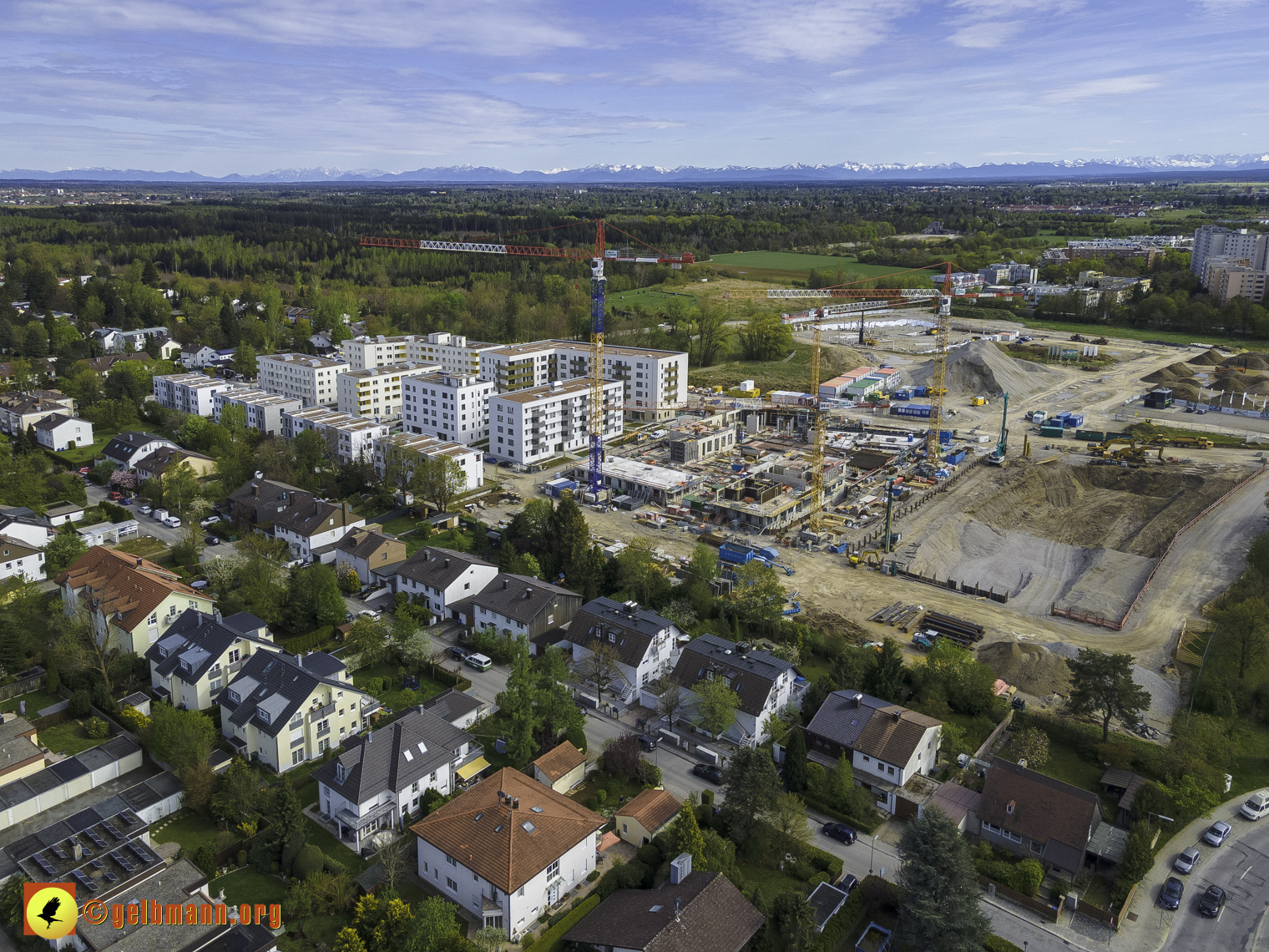 08.05.2021 - Luftbilder der Baustelle Alexisquart und Pandion Verde in Neuperlach 08.05.2021 - Luftbilder der Baustelle Alexisquart und Pandion Verde in Neuperlach