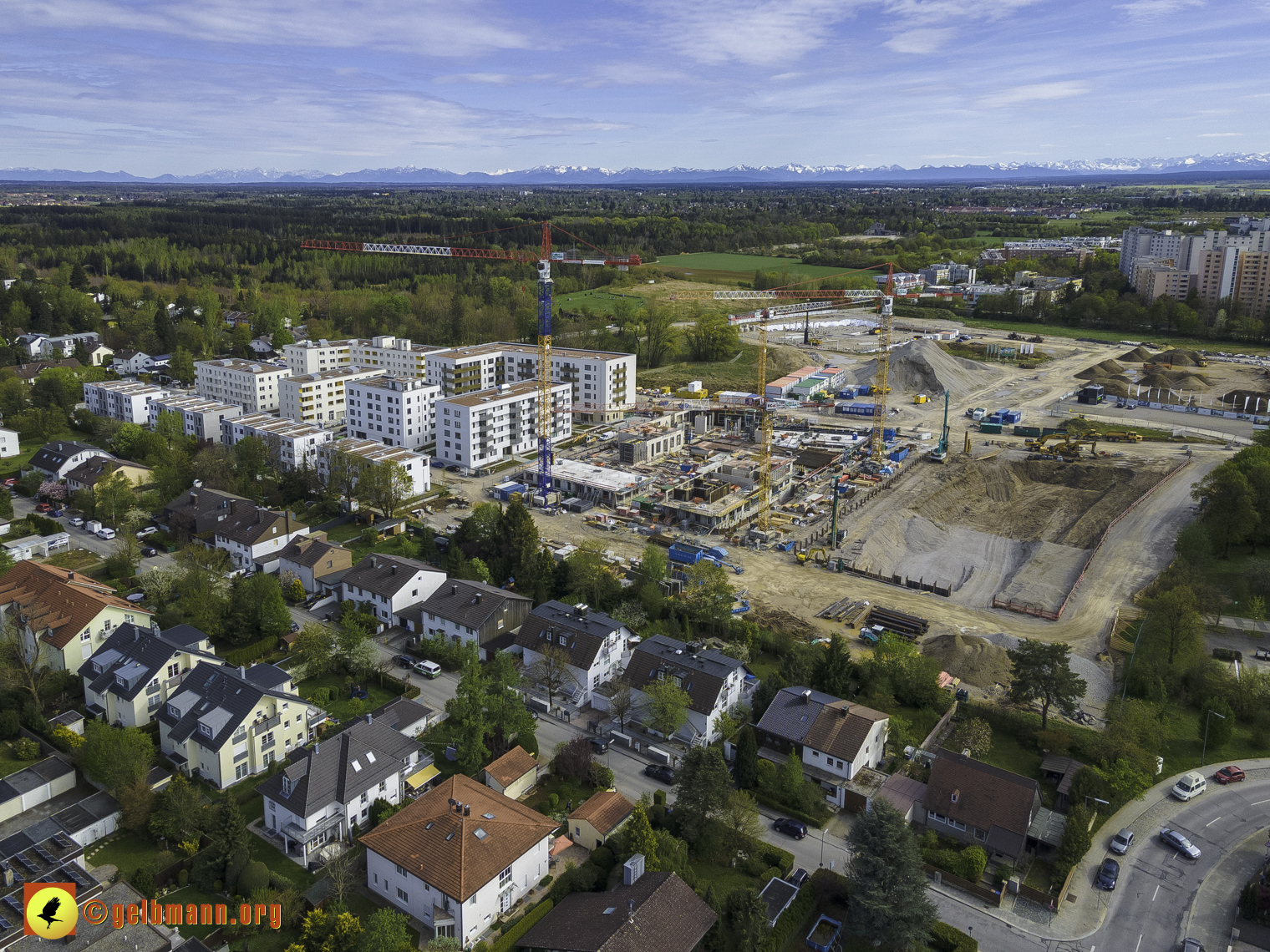 08.05.2021 - Luftbilder der Baustelle Alexisquart und Pandion Verde in Neuperlach 08.05.2021 - Luftbilder der Baustelle Alexisquart und Pandion Verde in Neuperlach