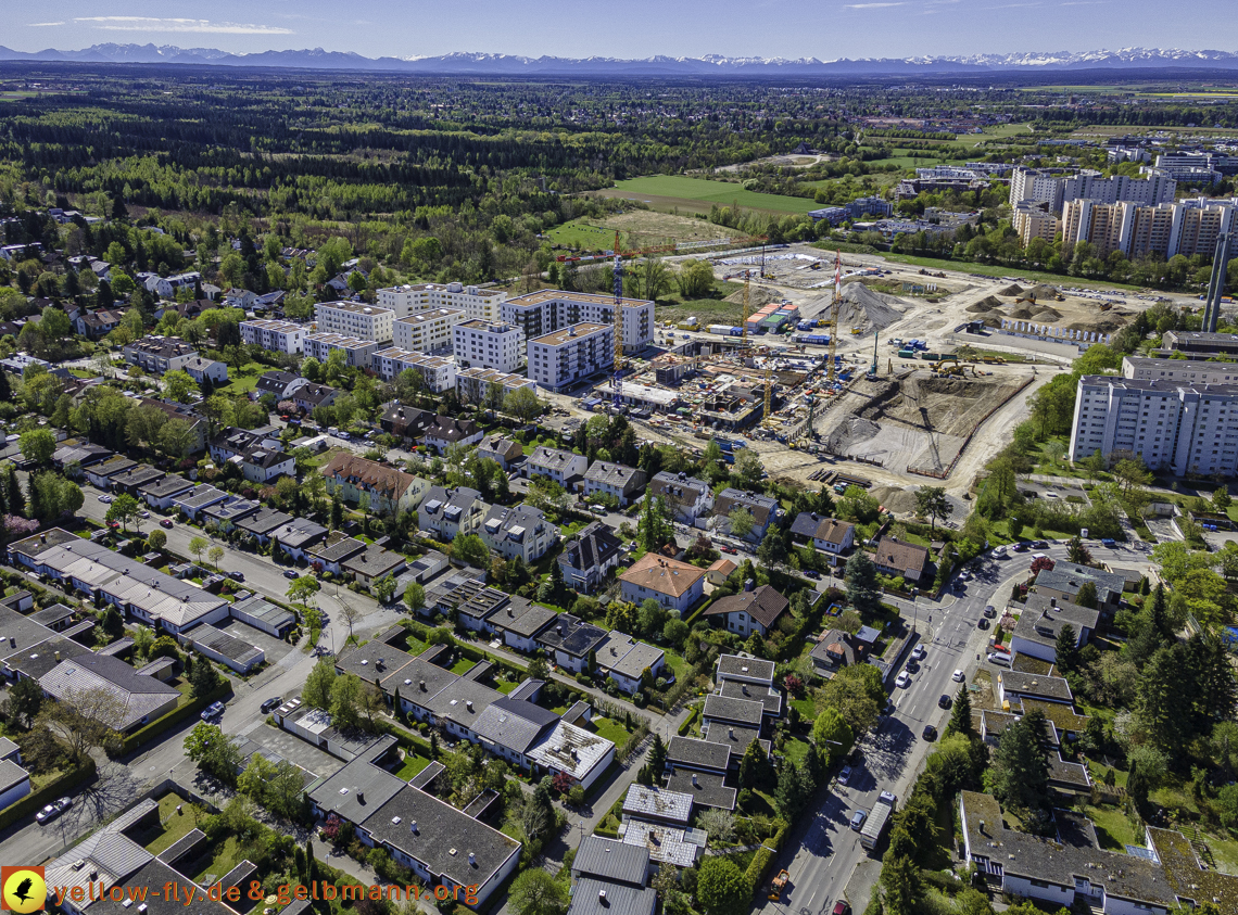 09.05.2021 - Baustelle Alexisquartier und Hugo-LAng-Bogen und Niederalmstrasse in Neuperlach 09.05.2021 - Baustelle Alexisquartier und Hugo-LAng-Bogen und Niederalmstrasse in Neuperlach