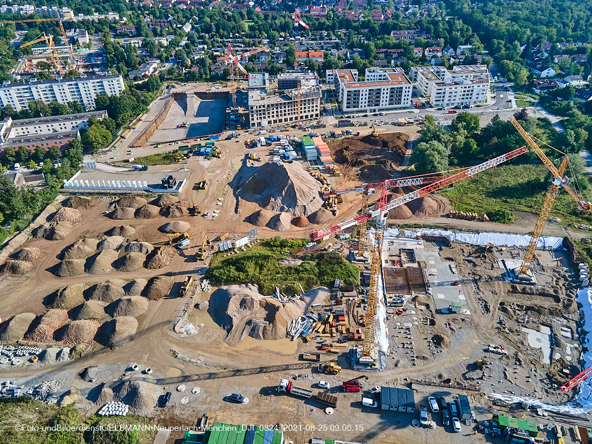 25.08.2020 - Luftaufnahmen vom Alexisquartier in Neuperlach in nördlicher Richtung 25.08.2020 - Luftaufnahmen vom Alexisquartier in Neuperlach in nördlicher Richtung