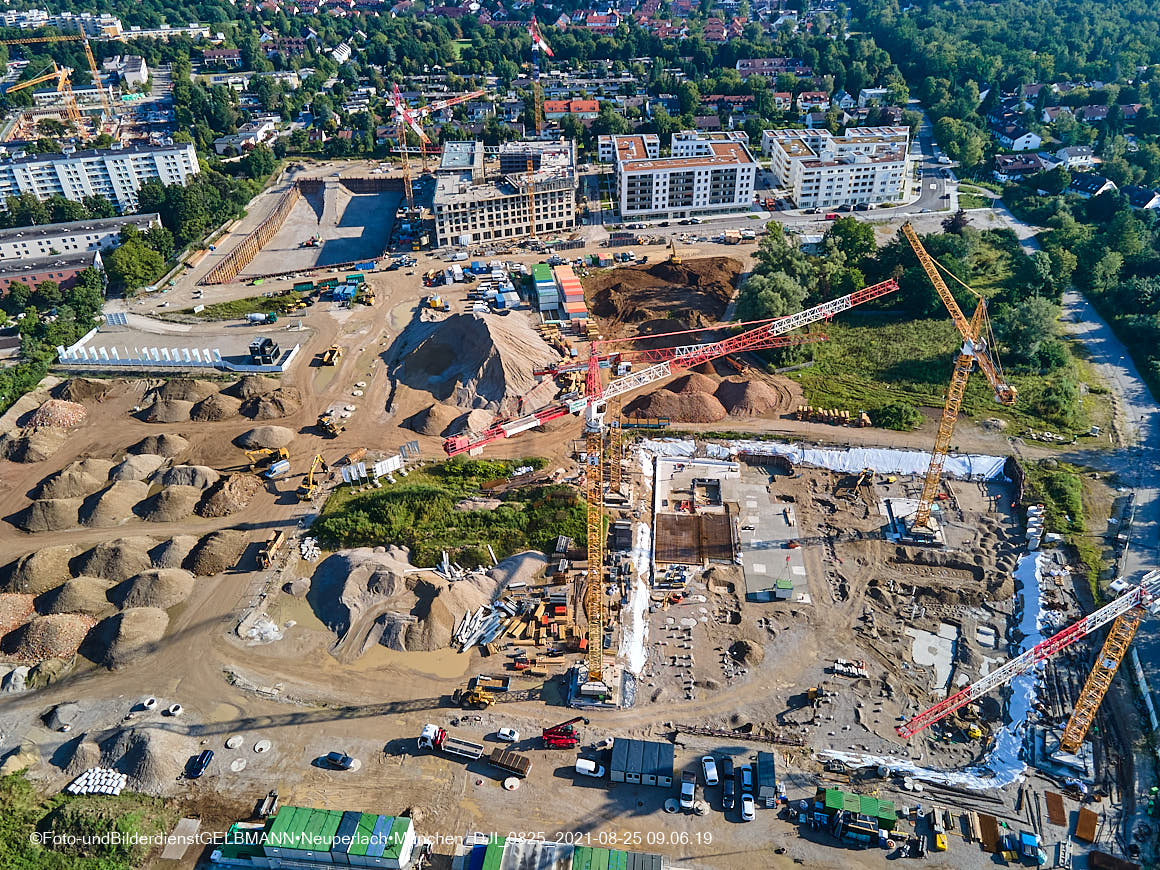 25.08.2020 - Luftaufnahmen vom Alexisquartier in Neuperlach in nördlicher Richtung 25.08.2020 - Luftaufnahmen vom Alexisquartier in Neuperlach in nördlicher Richtung