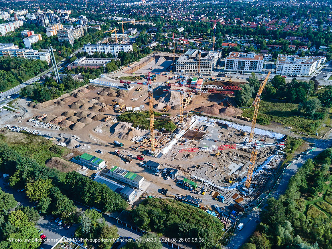 25.08.2020 - Luftaufnahmen vom Alexisquartier in Neuperlach in nördlicher Richtung 25.08.2020 - Luftaufnahmen vom Alexisquartier in Neuperlach in nördlicher Richtung