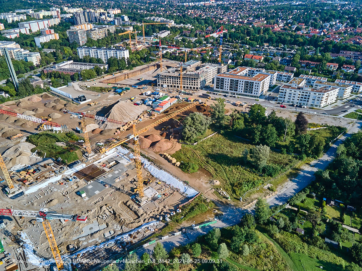 25.08.2020 - Luftaufnahmen vom Alexisquartier in Neuperlach in nördlicher Richtung 25.08.2020 - Luftaufnahmen vom Alexisquartier in Neuperlach in nördlicher Richtung