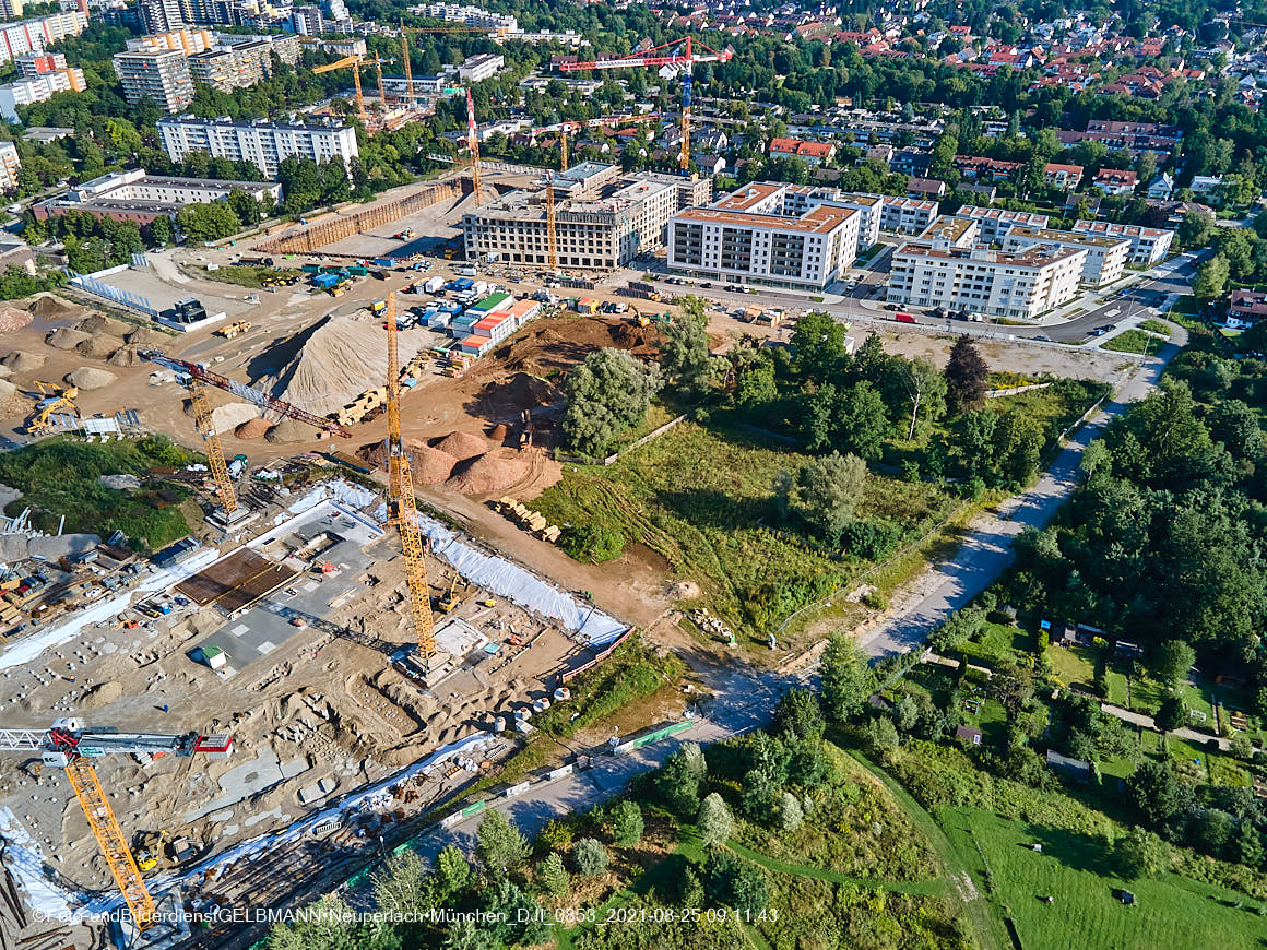 25.08.2020 - Luftaufnahmen vom Alexisquartier in Neuperlach in nördlicher Richtung 25.08.2020 - Luftaufnahmen vom Alexisquartier in Neuperlach in nördlicher Richtung