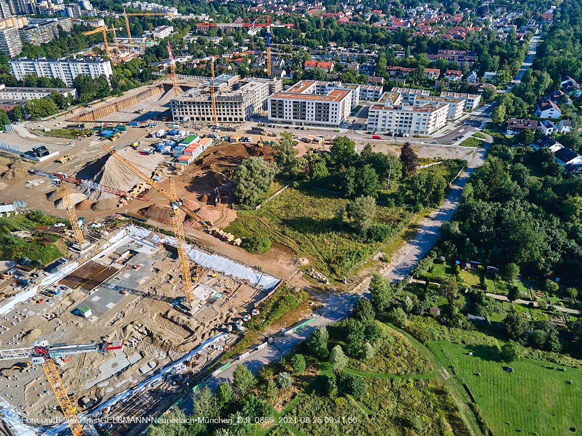 25.08.2020 - Luftaufnahmen vom Alexisquartier in Neuperlach in nördlicher Richtung 25.08.2020 - Luftaufnahmen vom Alexisquartier in Neuperlach in nördlicher Richtung