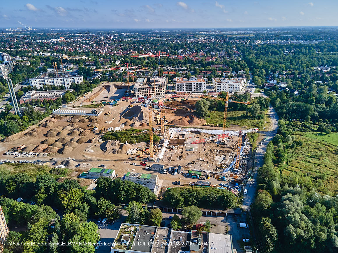 25.08.2020 - Luftaufnahmen vom Alexisquartier in Neuperlach in nördlicher Richtung 25.08.2020 - Luftaufnahmen vom Alexisquartier in Neuperlach in nördlicher Richtung