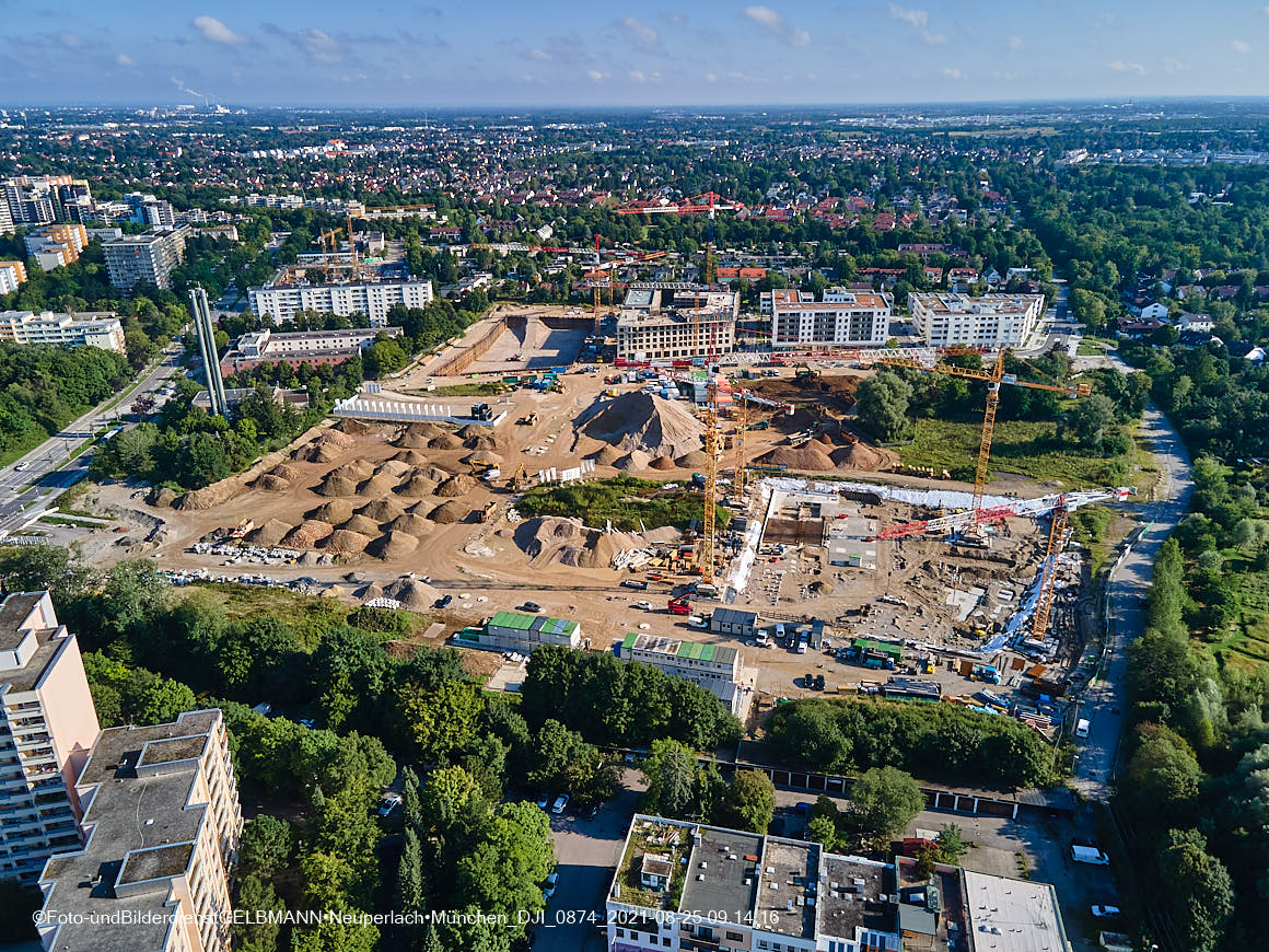 25.08.2020 - Luftaufnahmen vom Alexisquartier in Neuperlach in nördlicher Richtung 25.08.2020 - Luftaufnahmen vom Alexisquartier in Neuperlach in nördlicher Richtung