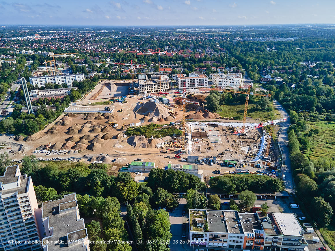 25.08.2020 - Luftaufnahmen vom Alexisquartier in Neuperlach in nördlicher Richtung 25.08.2020 - Luftaufnahmen vom Alexisquartier in Neuperlach in nördlicher Richtung