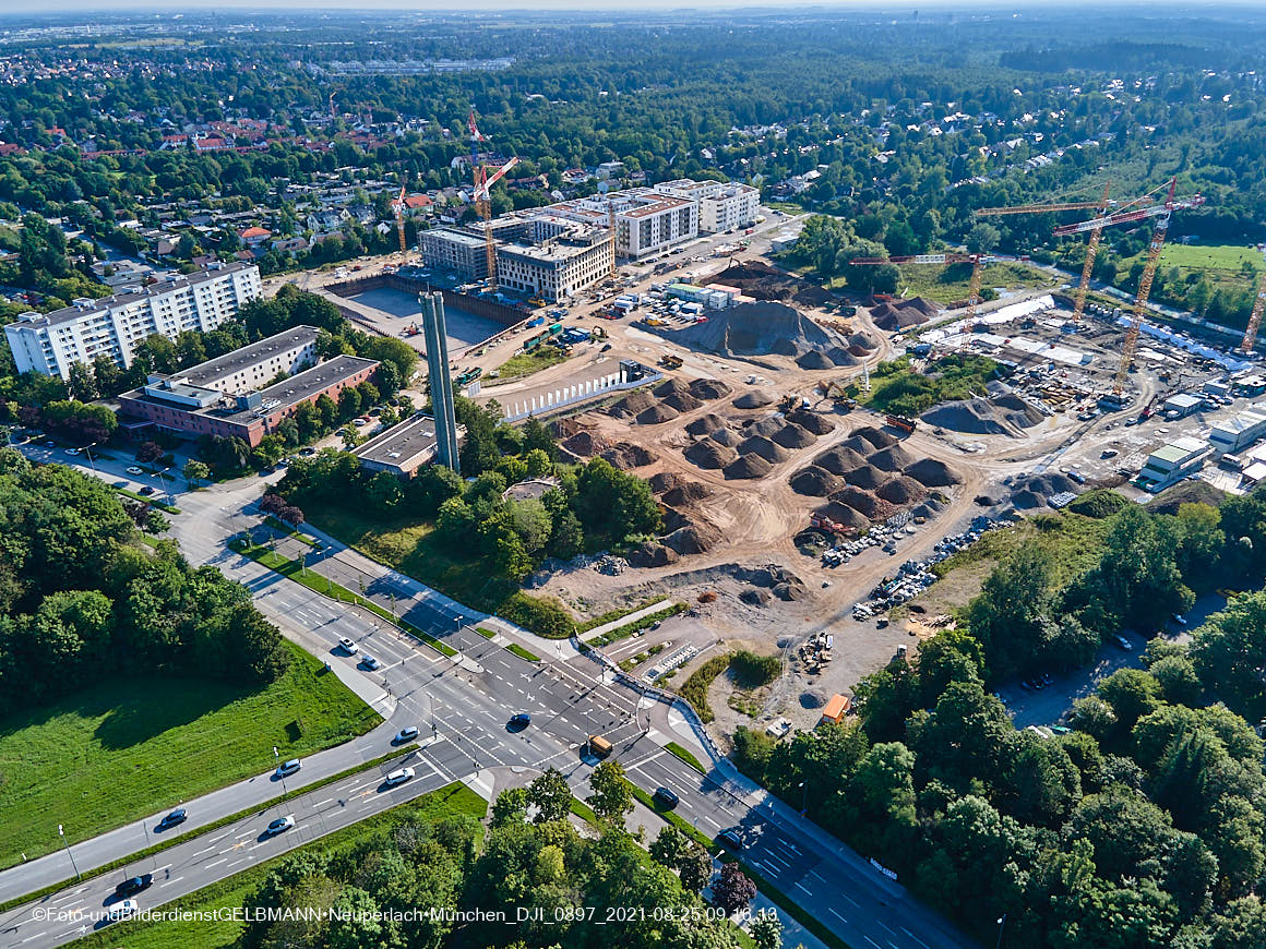 25.08.2020 - Luftaufnahmen vom Alexisquartier in Neuperlach in nördlicher Richtung 25.08.2020 - Luftaufnahmen vom Alexisquartier in Neuperlach in nördlicher Richtung