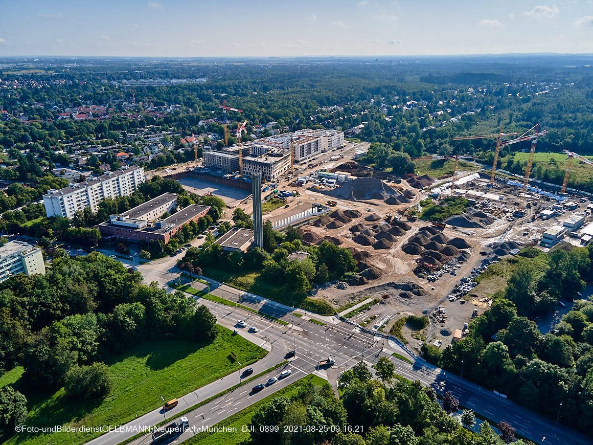 25.08.2020 - Luftaufnahmen vom Alexisquartier in Neuperlach in nördlicher Richtung 25.08.2020 - Luftaufnahmen vom Alexisquartier in Neuperlach in nördlicher Richtung