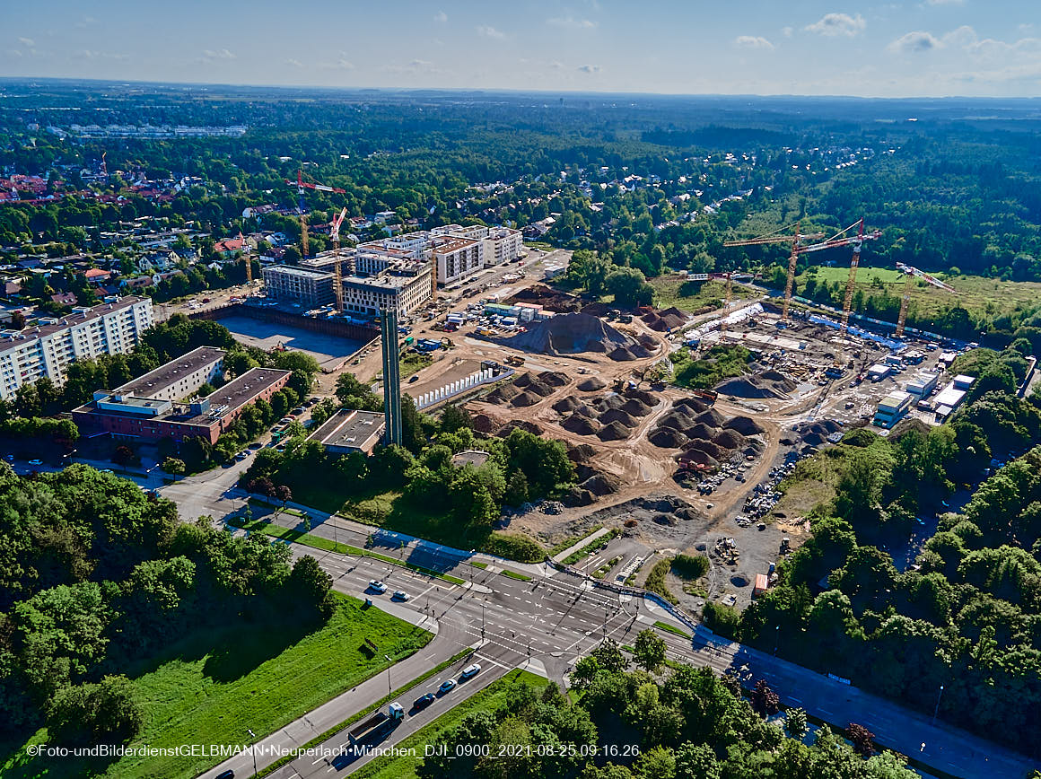 25.08.2020 - Luftaufnahmen vom Alexisquartier in Neuperlach in nördlicher Richtung 25.08.2020 - Luftaufnahmen vom Alexisquartier in Neuperlach in nördlicher Richtung