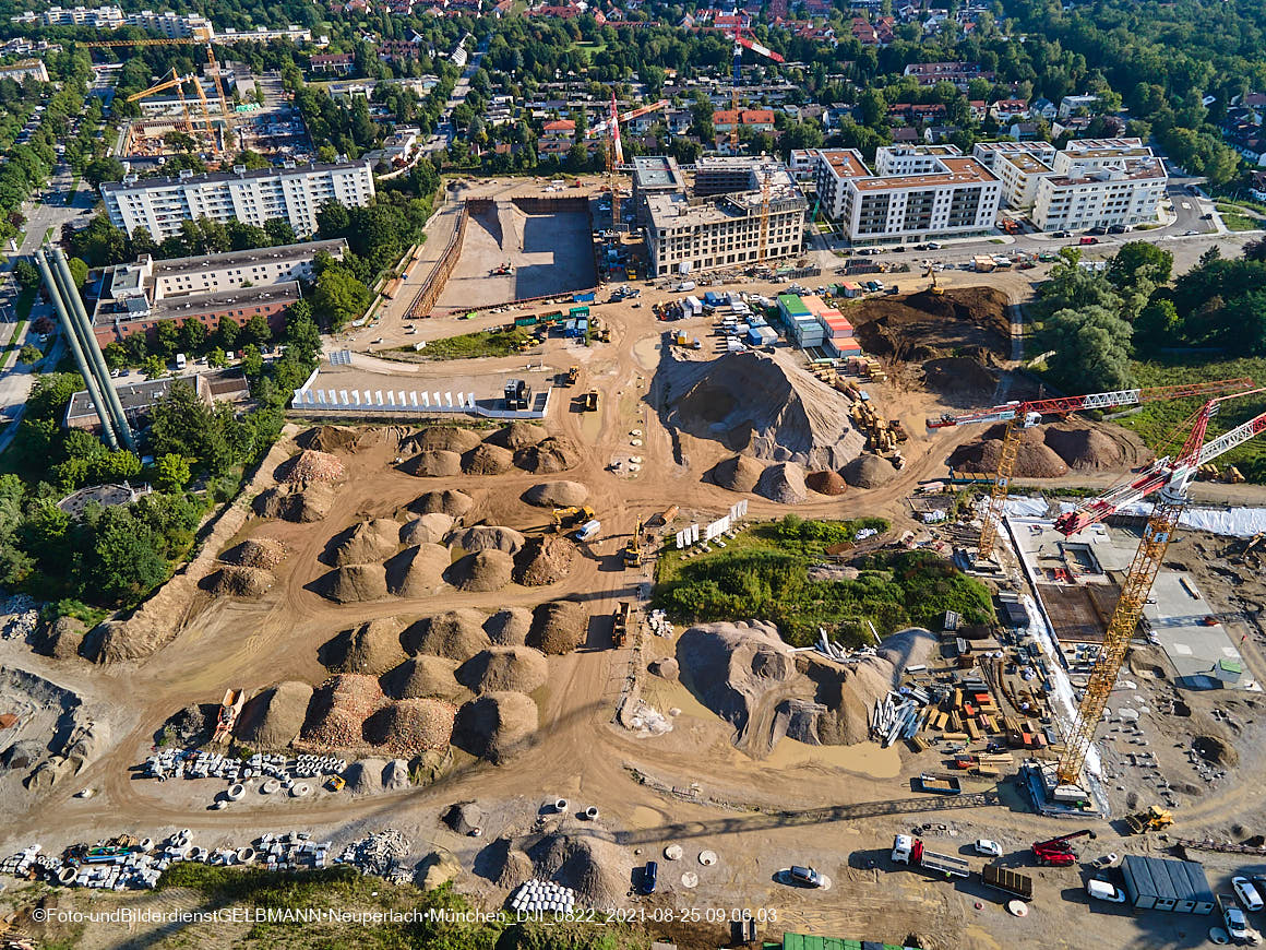 25.08.2020 - Luftaufnahmen von der Baustelle PandionVerde in Neuperlach 25.08.2020 - Luftaufnahmen von der Baustelle PandionVerde in Neuperlach