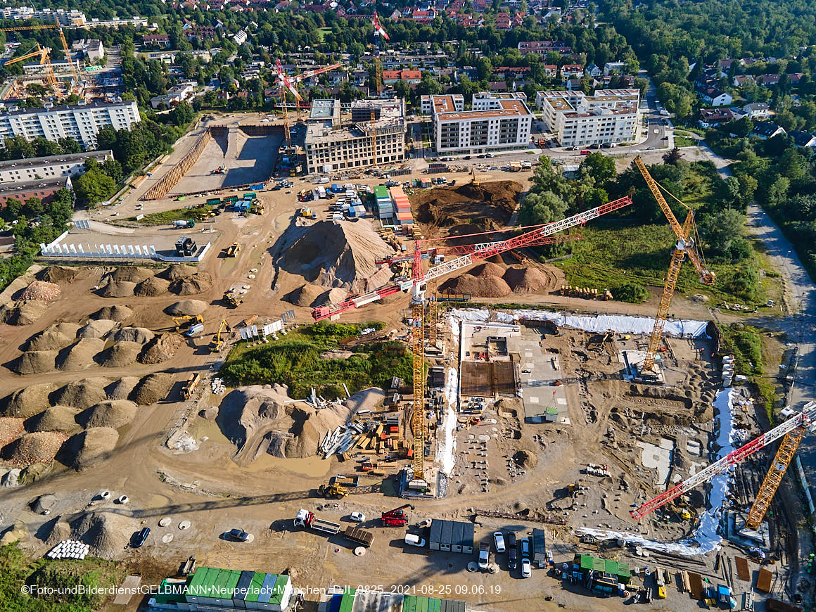 25.08.2020 - Luftaufnahmen von der Baustelle PandionVerde in Neuperlach 25.08.2020 - Luftaufnahmen von der Baustelle PandionVerde in Neuperlach