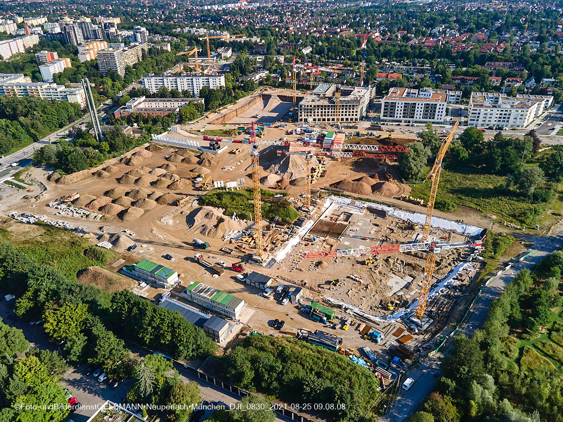 25.08.2020 - Luftaufnahmen von der Baustelle PandionVerde in Neuperlach 25.08.2020 - Luftaufnahmen von der Baustelle PandionVerde in Neuperlach