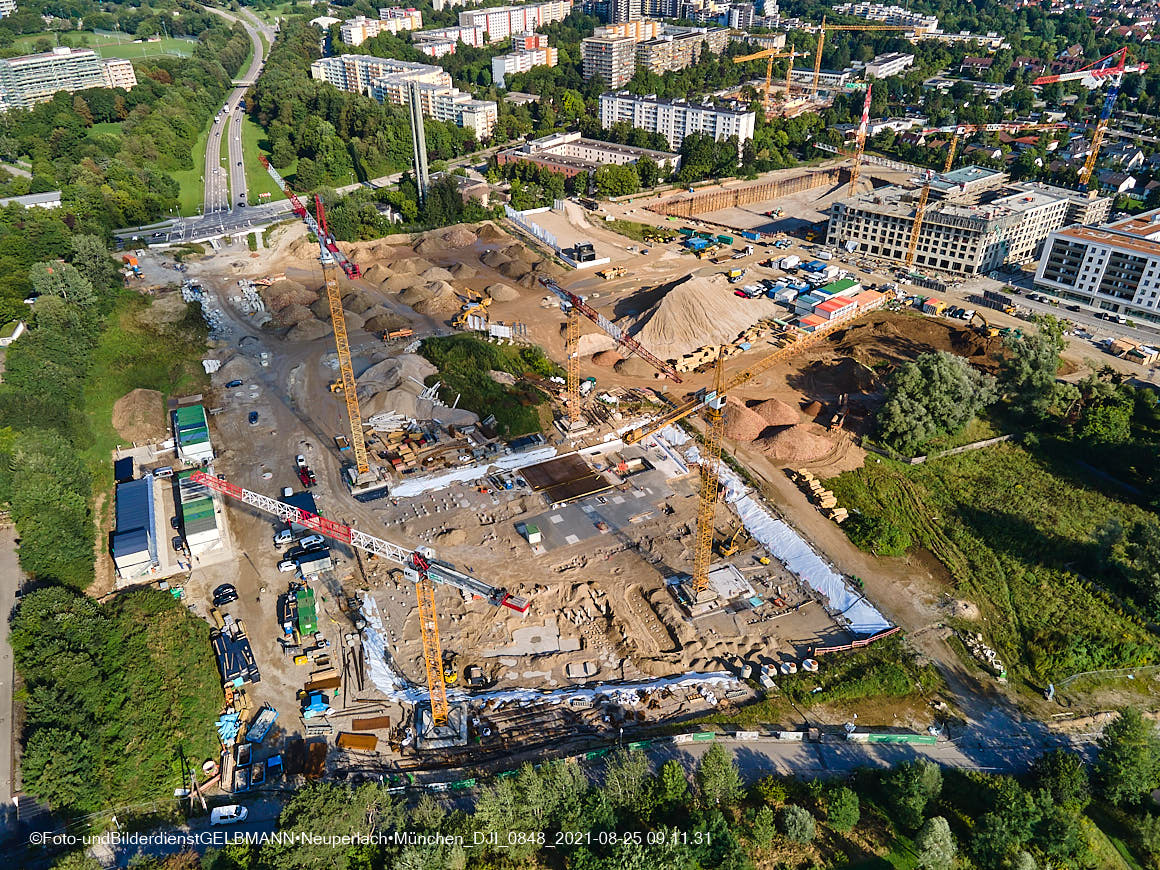 25.08.2020 - Luftaufnahmen von der Baustelle PandionVerde in Neuperlach 25.08.2020 - Luftaufnahmen von der Baustelle PandionVerde in Neuperlach