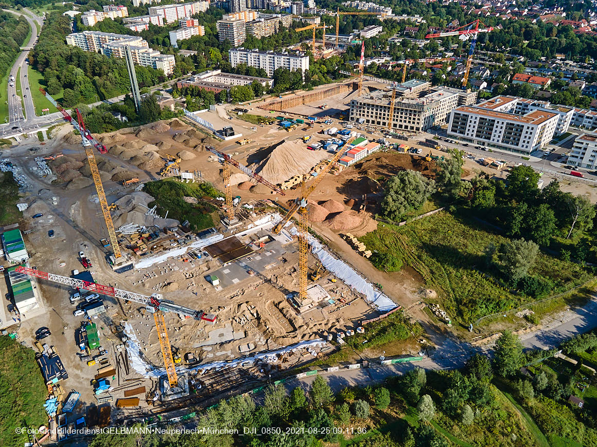 25.08.2020 - Luftaufnahmen von der Baustelle PandionVerde in Neuperlach 25.08.2020 - Luftaufnahmen von der Baustelle PandionVerde in Neuperlach