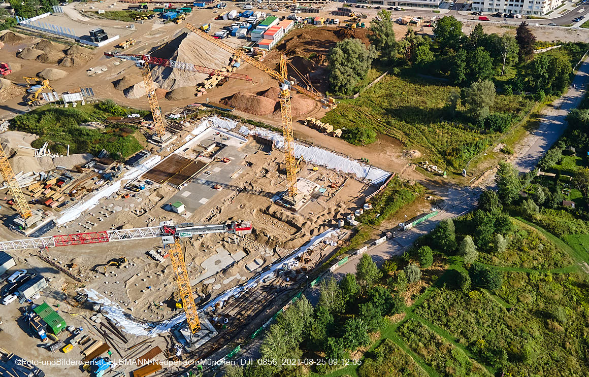 25.08.2020 - Luftaufnahmen von der Baustelle PandionVerde in Neuperlach 25.08.2020 - Luftaufnahmen von der Baustelle PandionVerde in Neuperlach
