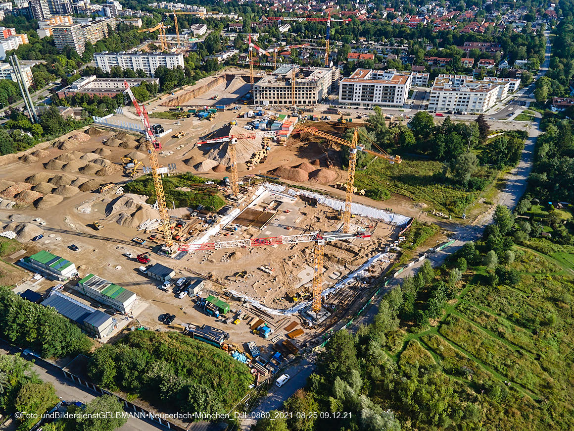 25.08.2020 - Luftaufnahmen von der Baustelle PandionVerde in Neuperlach 25.08.2020 - Luftaufnahmen von der Baustelle PandionVerde in Neuperlach