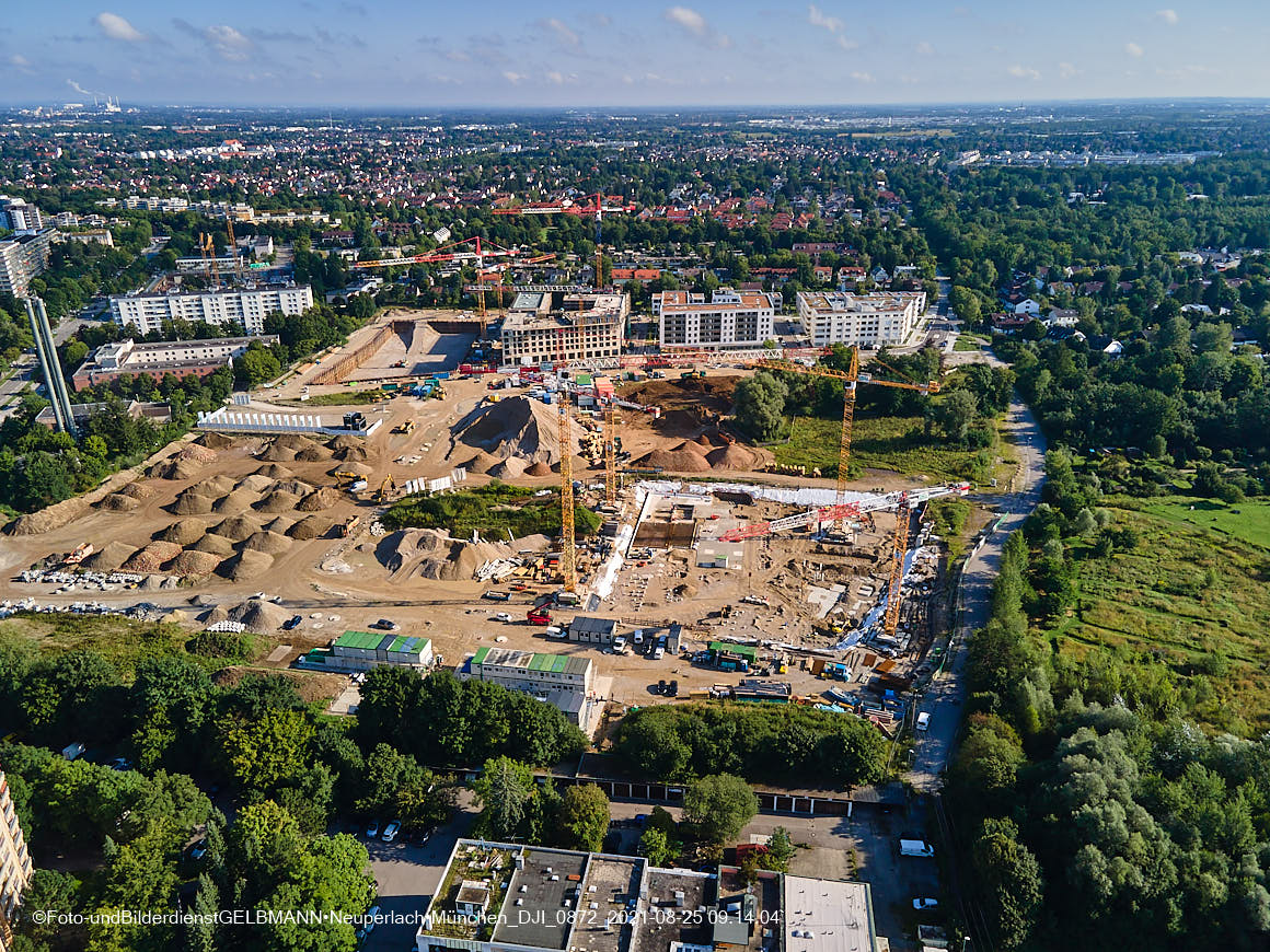 25.08.2020 - Luftaufnahmen von der Baustelle PandionVerde in Neuperlach 25.08.2020 - Luftaufnahmen von der Baustelle PandionVerde in Neuperlach