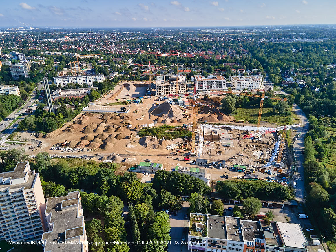 25.08.2020 - Luftaufnahmen von der Baustelle PandionVerde in Neuperlach 25.08.2020 - Luftaufnahmen von der Baustelle PandionVerde in Neuperlach