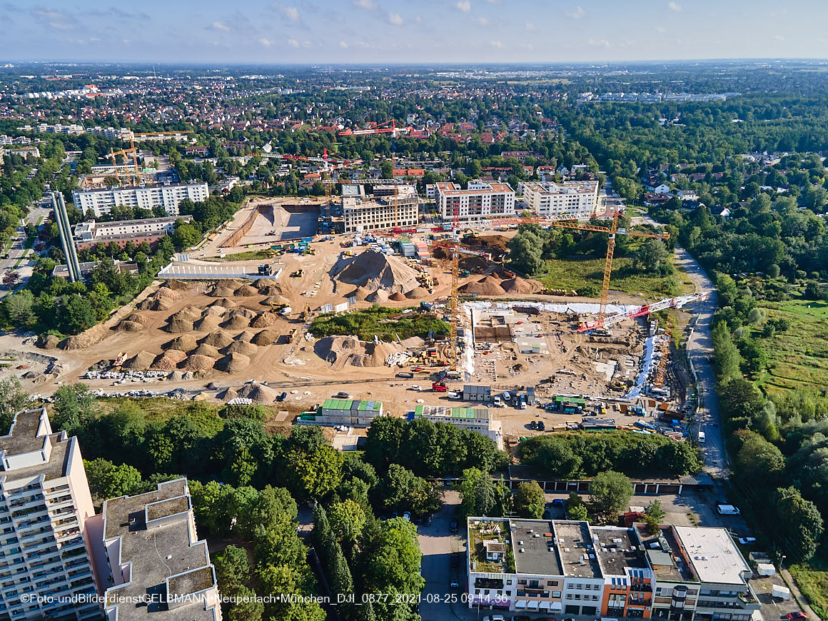 25.08.2020 - Luftaufnahmen von der Baustelle PandionVerde in Neuperlach 25.08.2020 - Luftaufnahmen von der Baustelle PandionVerde in Neuperlach