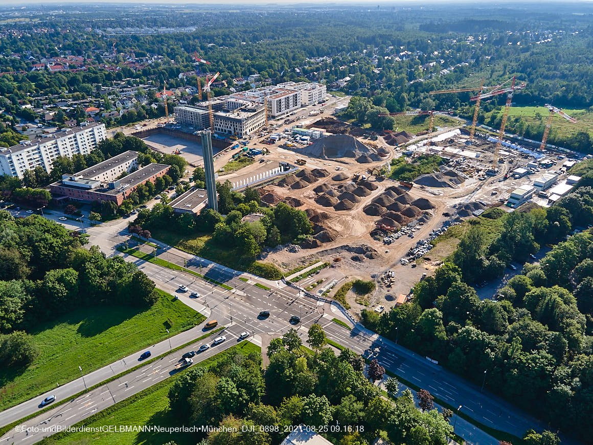 25.08.2020 - Luftaufnahmen von der Baustelle PandionVerde in Neuperlach 25.08.2020 - Luftaufnahmen von der Baustelle PandionVerde in Neuperlach