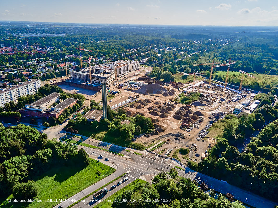 25.08.2020 - Luftaufnahmen von der Baustelle PandionVerde in Neuperlach 25.08.2020 - Luftaufnahmen von der Baustelle PandionVerde in Neuperlach