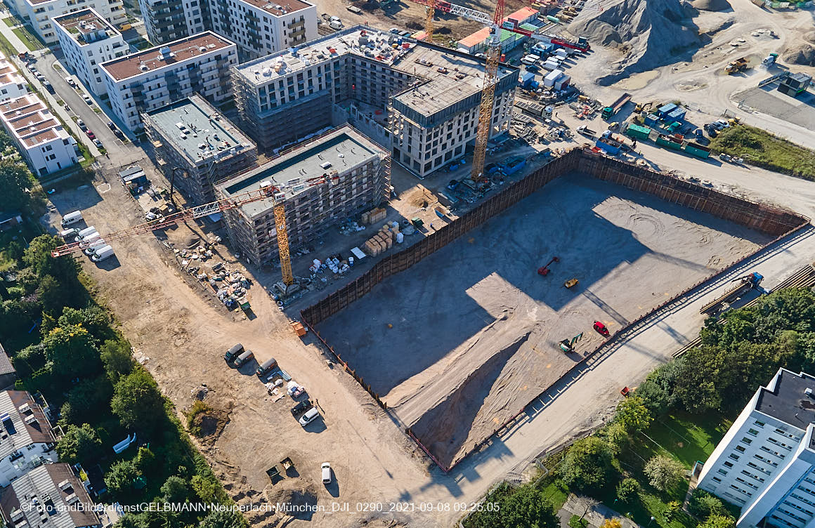 08.09.2021 - Baustelle Alexisquartier in Neuperlach 08.09.2021 - Baustelle Alexisquartier in Neuperlach